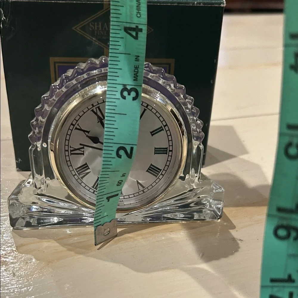 SHANNON Crystal Clock with Silver Accents